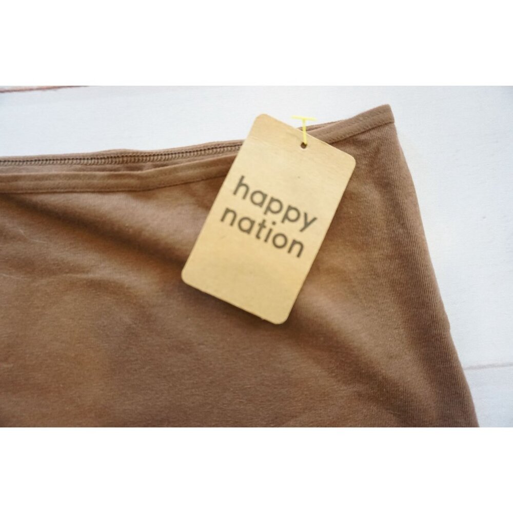 Happy Nation Girls Brown Comfy Cotton Logo Boyshort Underwear - Size +12, NWT - Picture 2 of 5